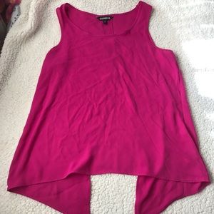 Express Fuchsia short sleeve blouse